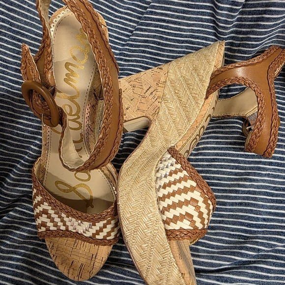 Sam Edelman Lillie Woven Cork Platform Sandals - Picture 8 of 12